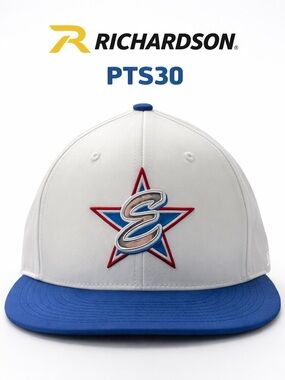 Richardson PTS30 Men’s White & Blue Snapback Cap with Star Logo